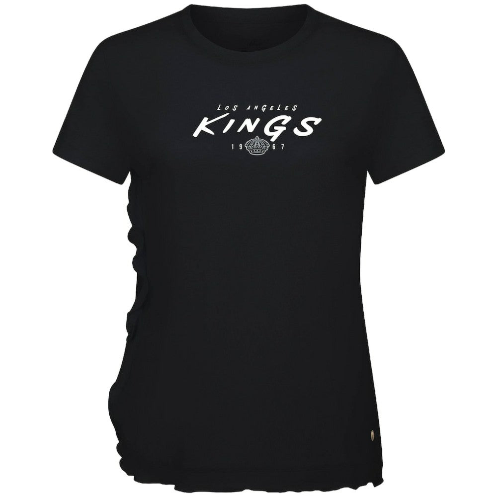 Los Angeles Kings Levelwear Women's Airflow Scratched T-Shirt - Black T-shirts