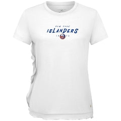 New York Islanders Levelwear Women's Airflow Scratched T-Shirt - White T-shirts