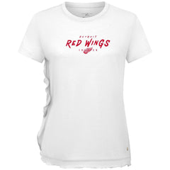 Detroit Red Wings Levelwear Women's Airflow Scratched T-Shirt - White T-shirts