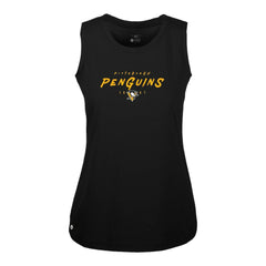 Pittsburgh Penguins Levelwear Women's Macy Scratched Tank Top - Black Tank Top