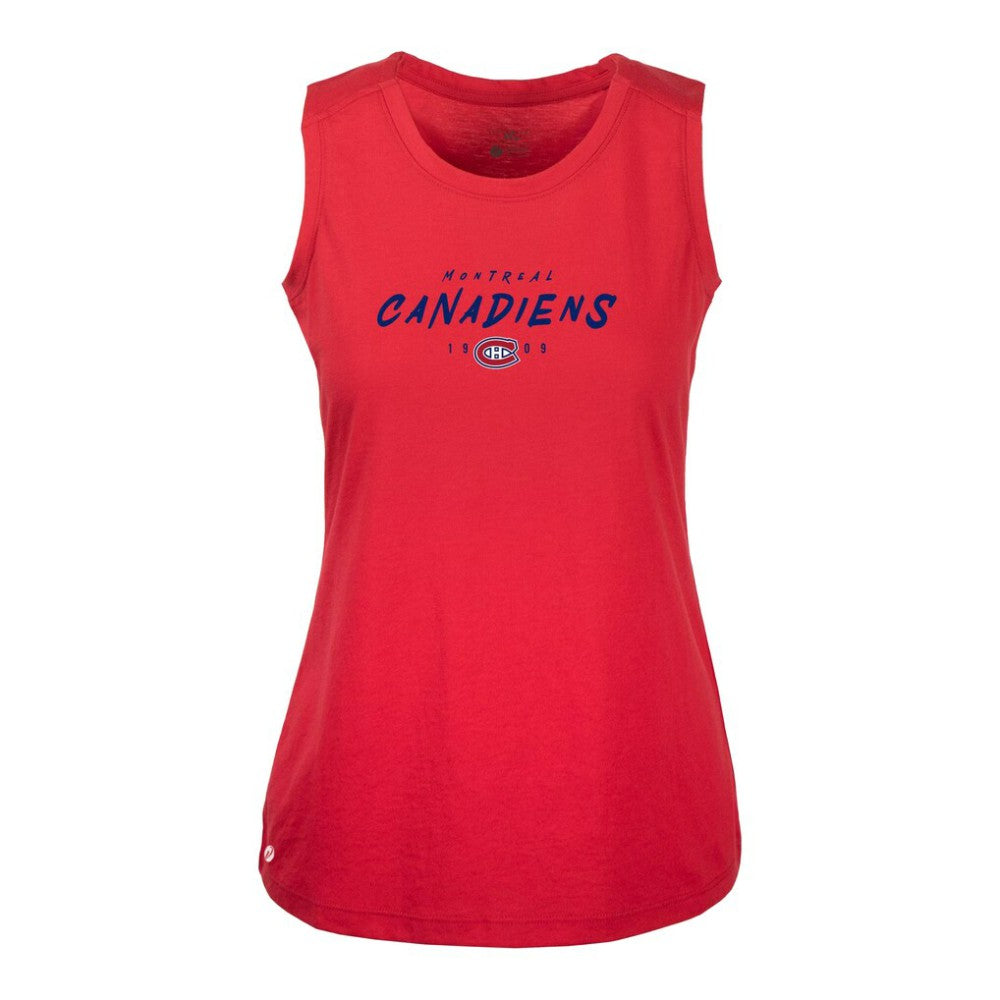 Montreal Canadiens Levelwear Women's Macy Scratched Tank Top - Red Tank Top