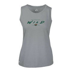 Minnesota Wild Levelwear Women's Macy Scratched Tank Top - Gray Tank Top
