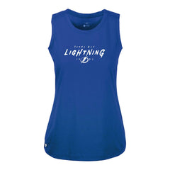 Tampa Bay Lightning Levelwear Women's Macy Scratched Tank Top - Royal Tank Top
