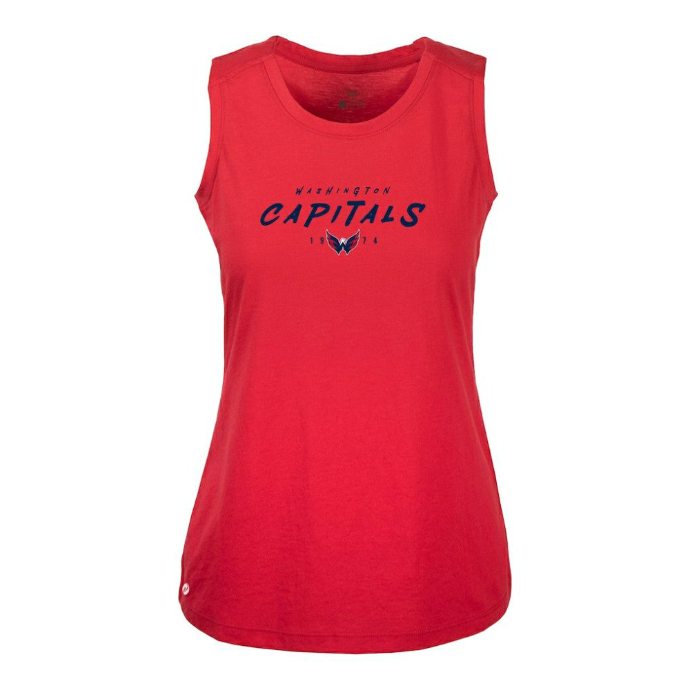 Washington Capitals Levelwear Women's Macy Scratched Tank Top - Red Tank Top