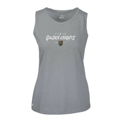 Vegas Golden Knights Levelwear Women's Macy Scratched Tank Top - Gray Tank Top