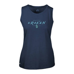 Seattle Kraken Levelwear Women's Macy Scratched Tank Top - Deep Sea Blue Tank Top