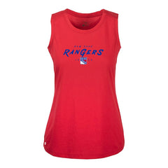 New York Rangers Levelwear Women's Macy Scratched Tank Top - Red Tank Top