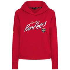 Florida Panthers Levelwear Women's Sweet Sizzle Tri-Blend Cropped Pullover Hoodie - Red Hoodies
