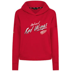 Detroit Red Wings Levelwear Women's Sweet Sizzle Tri-Blend Cropped Pullover Hoodie - Red Hoodies