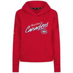 Montreal Canadiens Levelwear Women's Sweet Sizzle Tri-Blend Cropped Pullover Hoodie - Red Hoodies