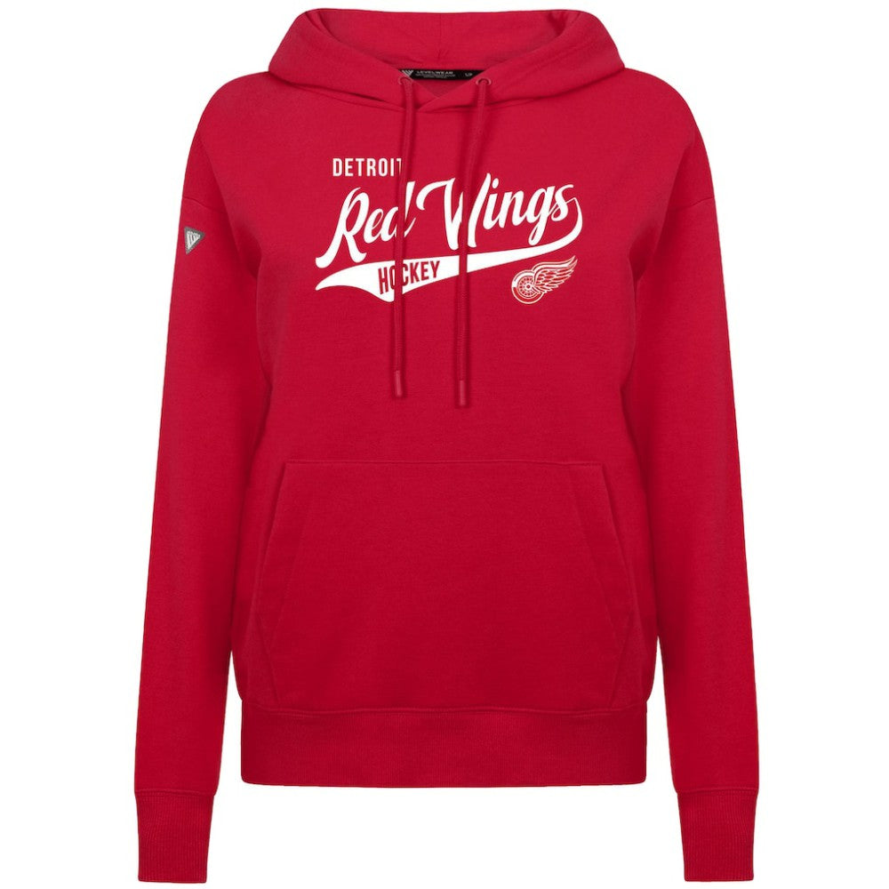 Detroit Red Wings Levelwear Women's Adorn Glide Pullover Hoodie - Red Hoodies