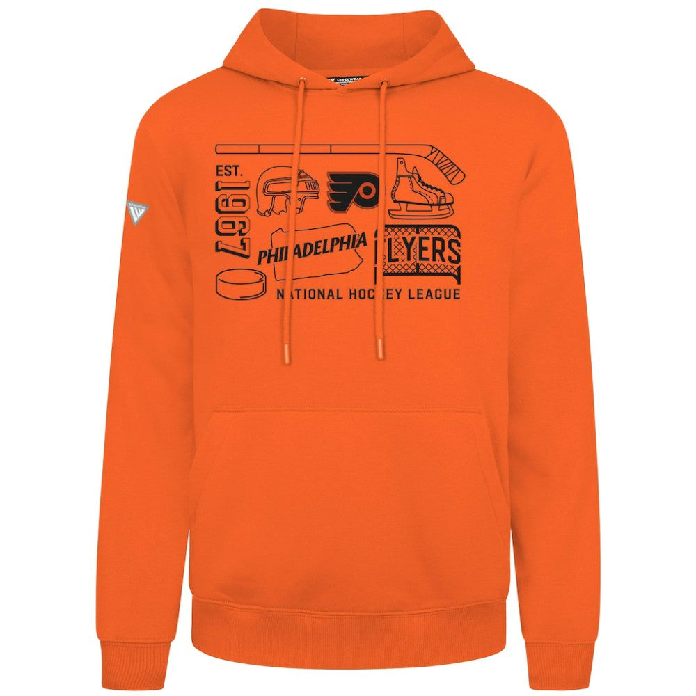 Philadelphia Flyers Levelwear Podium Campaign Pullover Hoodie - Orange Hoodies