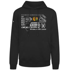 Chicago Blackhawks Levelwear Podium Campaign Pullover Hoodie - Black Hoodies