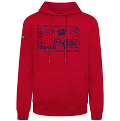 Columbus Blue Jackets Levelwear Podium Campaign Pullover Hoodie - Red Hoodies