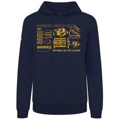 Nashville Predators Levelwear Podium Campaign Pullover Hoodie - Navy Hoodies