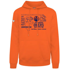 Edmonton Oilers Levelwear Podium Campaign Pullover Hoodie - Orange Hoodies