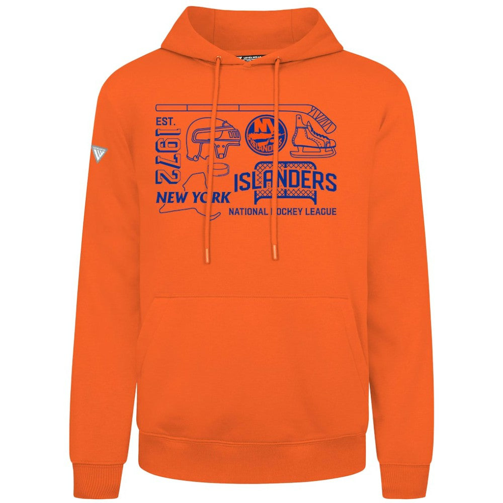 New York Islanders Levelwear Podium Campaign Pullover Hoodie - Orange Hoodies