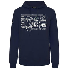 Vancouver Canucks Levelwear Podium Campaign Pullover Hoodie - Navy Hoodies