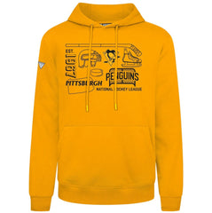 Pittsburgh Penguins Levelwear Podium Campaign Pullover Hoodie - Gold Hoodies