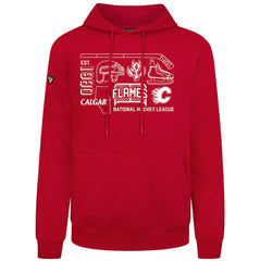 Calgary Flames Levelwear Podium Campaign Pullover Hoodie - Red Hoodies