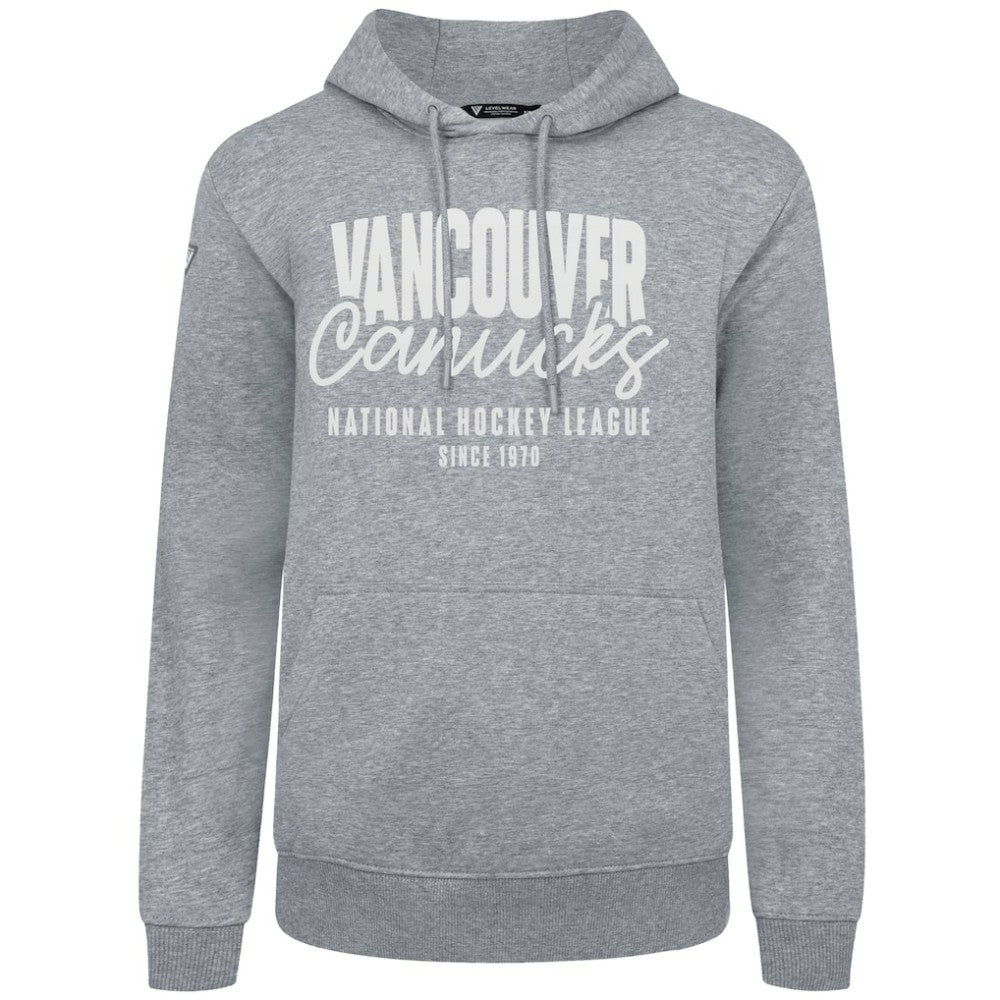 Vancouver Canucks Levelwear Podium Response Pullover Hoodie - Gray Hoodies