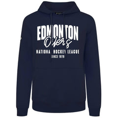 Edmonton Oilers Levelwear Podium Response Pullover Hoodie - Navy Hoodies