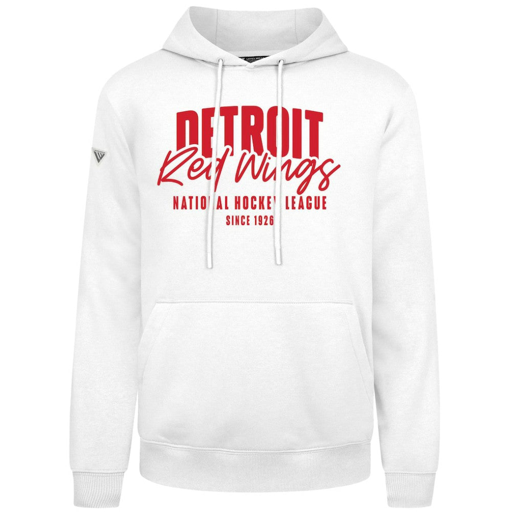 Detroit Red Wings Levelwear Podium Response Pullover Hoodie - White Hoodies