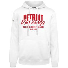 Detroit Red Wings Levelwear Podium Response Pullover Hoodie - White Hoodies