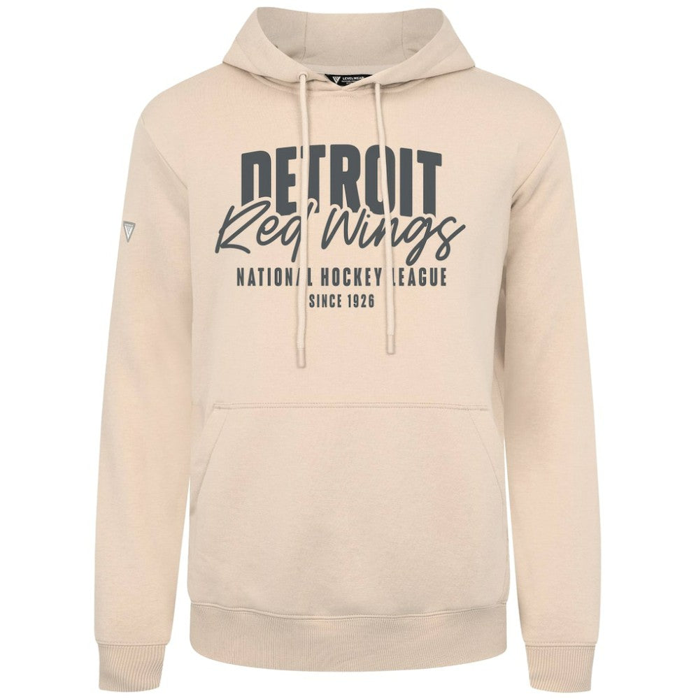 Detroit Red Wings Levelwear Podium Response Pullover Hoodie - Khaki Hoodies
