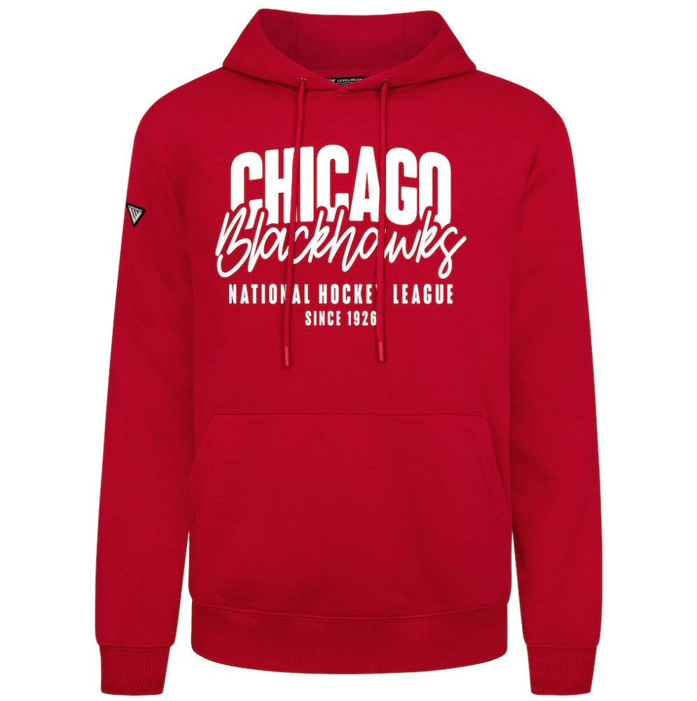 Chicago Blackhawks Levelwear Podium Response Pullover Hoodie - Red Hoodies