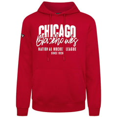 Chicago Blackhawks Levelwear Podium Response Pullover Hoodie - Red Hoodies