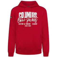 Columbus Blue Jackets Levelwear Podium Response Pullover Hoodie - Red Hoodies