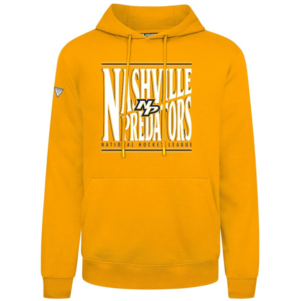 Nashville Predators Levelwear Podium Powerhouse Pullover Hoodie - Gold Hoodies
