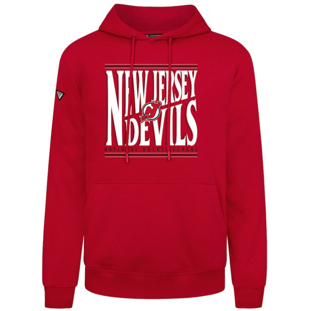 New Jersey Devils Levelwear Podium Powerhouse Pullover Hoodie - Red Jerseys