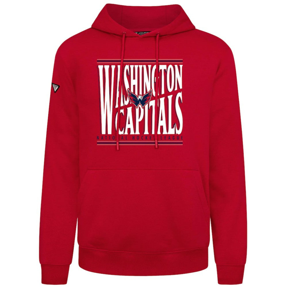Washington Capitals Levelwear Podium Powerhouse Pullover Hoodie - Red Hoodies