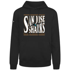 San Jose Sharks Levelwear Podium Powerhouse Pullover Hoodie - Black Hoodies