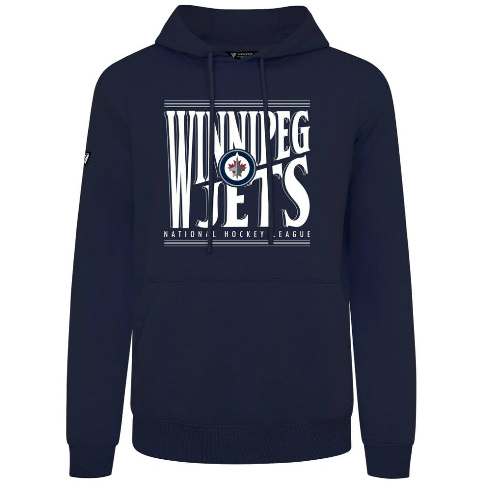 Winnipeg Jets Levelwear Podium Powerhouse Pullover Hoodie - Navy Hoodies
