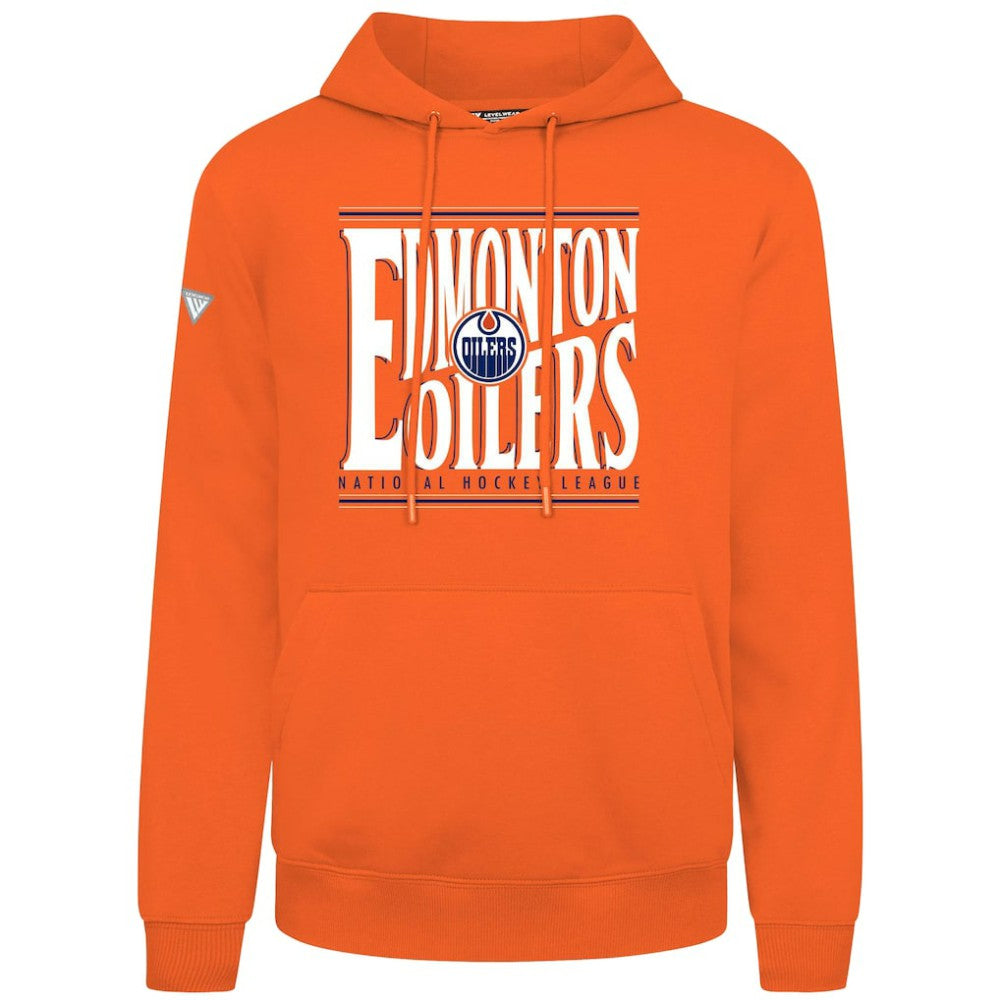 Edmonton Oilers Levelwear Podium Powerhouse Pullover Hoodie - Orange Hoodies
