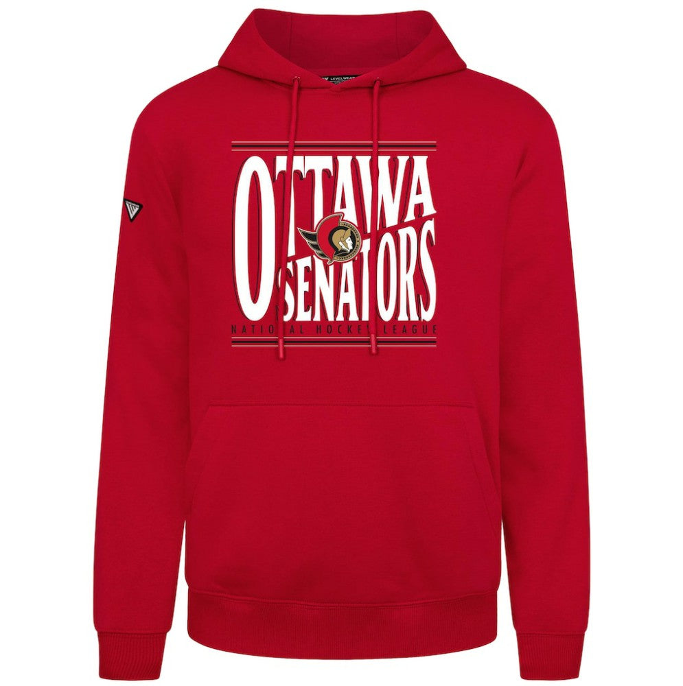 Ottawa Senators Levelwear Podium Powerhouse Pullover Hoodie - Red Hoodies