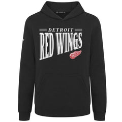 Detroit Red Wings Levelwear Youth Jr Podium Tally Pullover Hoodie - Black Hoodies