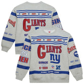 New York Giants All Over Print Vintage Fleece Crewneck Sweatshirt - Heather Gray sale