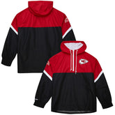 Kansas City Chiefs Tie Breaker Vintage Logo Lightweight Anorak Half-Zip Windbreaker - Red/Black for sale