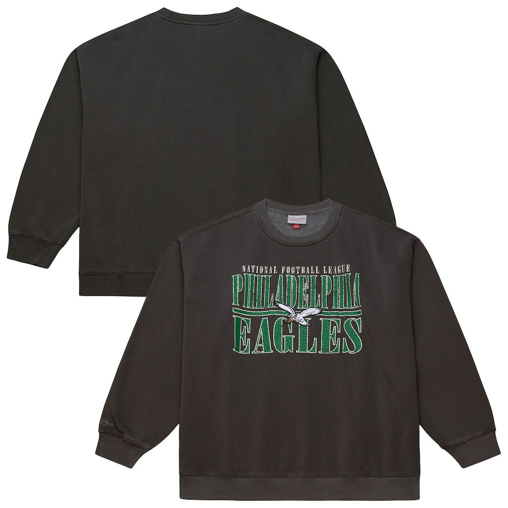 Philadelphia Eagles Downtown Crew Vintage Logo Sweatshirt - Black cheap
