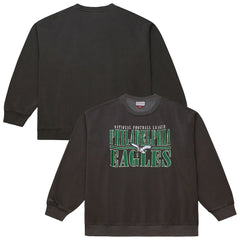 Philadelphia Eagles Downtown Crew Vintage Logo Sweatshirt - Black cheap