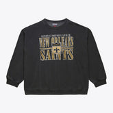 New Orleans Saints Downtown Crew Vintage Logo Sweatshirt - Black for sale