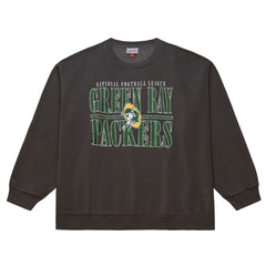 Green Bay Packers Downtown Crew Vintage Logo Sweatshirt - Black sale