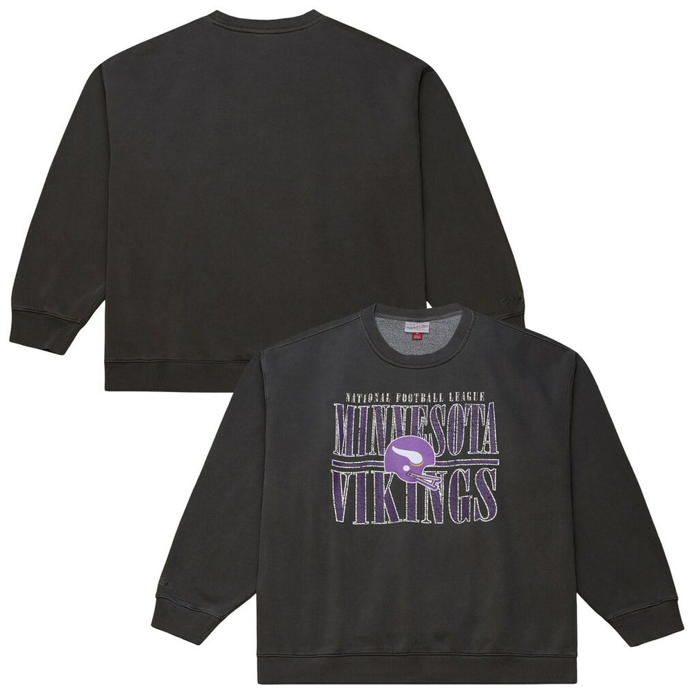 Minnesota Vikings Downtown Crew Vintage Logo Sweatshirt - Black online