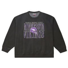 Minnesota Vikings Downtown Crew Vintage Logo Sweatshirt - Black online
