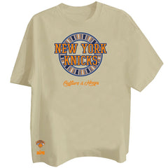 New York Knicks Two Hype Worldwide Collection Premium T-Shirt - Khaki cheap