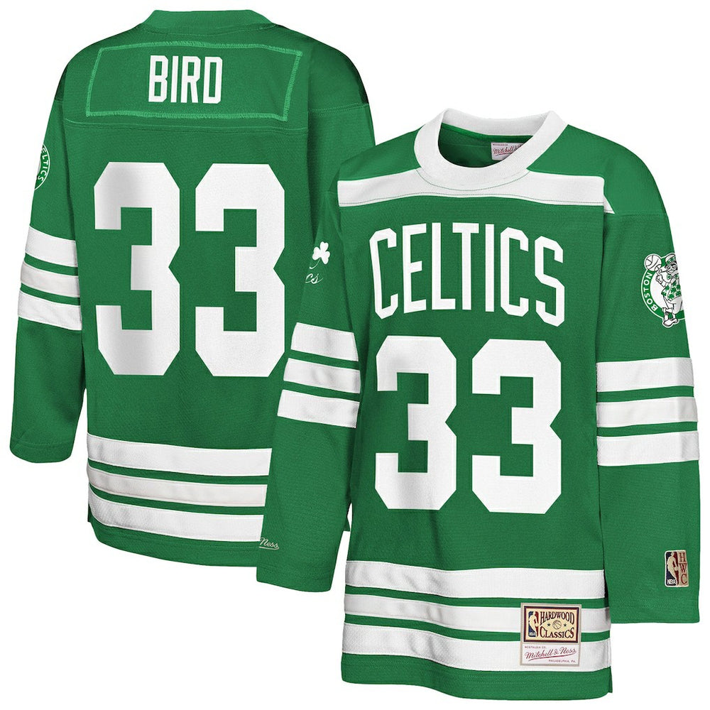 Larry Bird Boston Celtics Youth Maxxed Out 2.0 Fashion Hockey Jersey - Kelly Green on sale